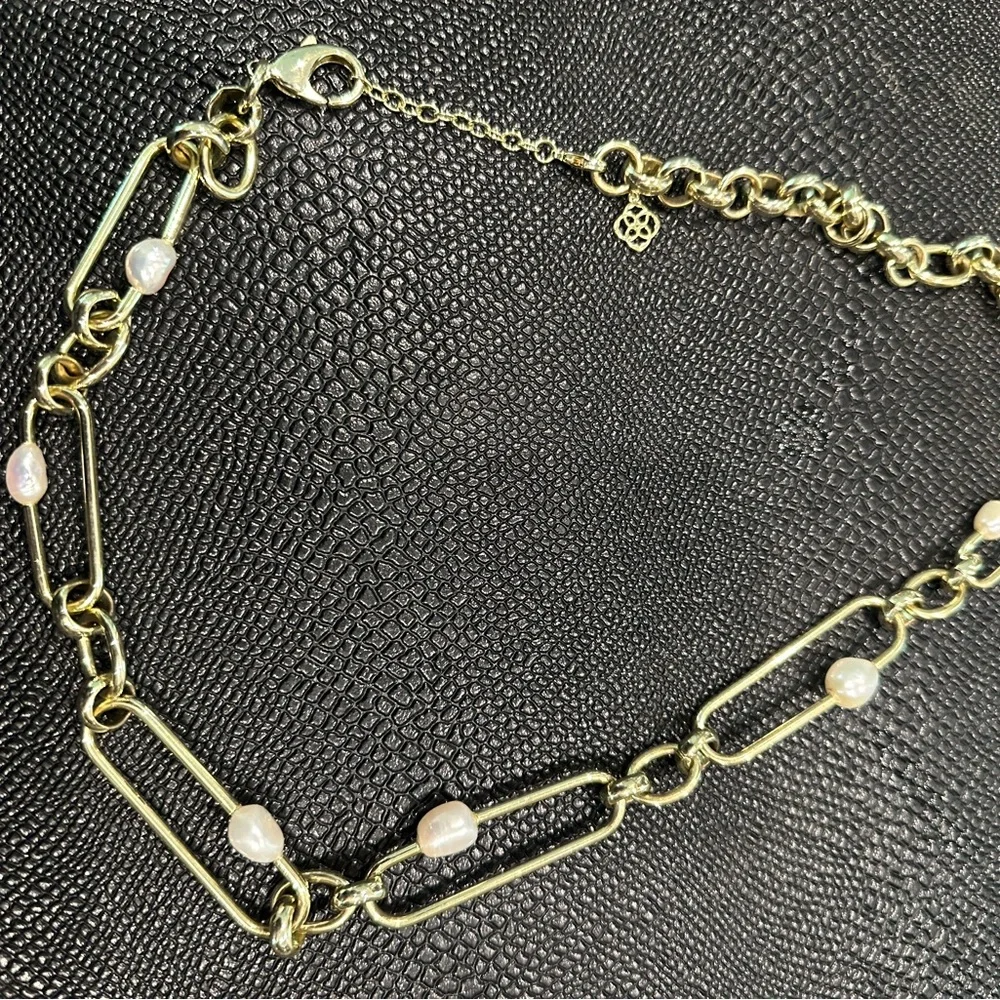 Kendra Scott Gold and White Pearl Necklace - Picture 7 of 7